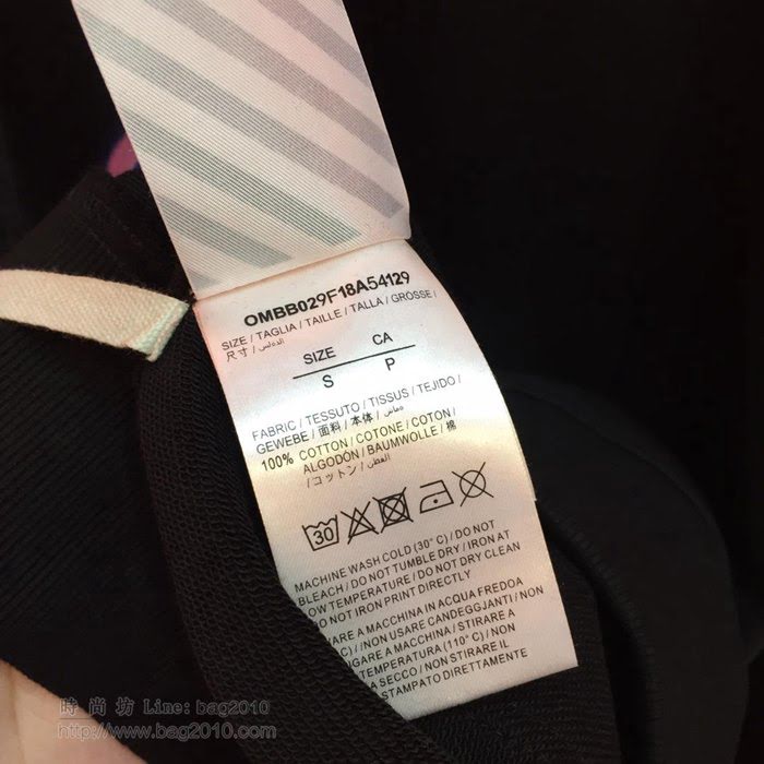 OffWhite男裝 19-20FW新款 最高品質 off連帽衛衣 黑色男衛衣 男士秋季新款單品  tzy2329